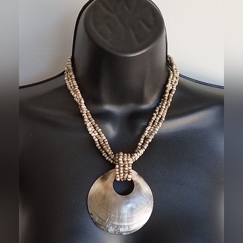 Abalone Sea Glass Necklace